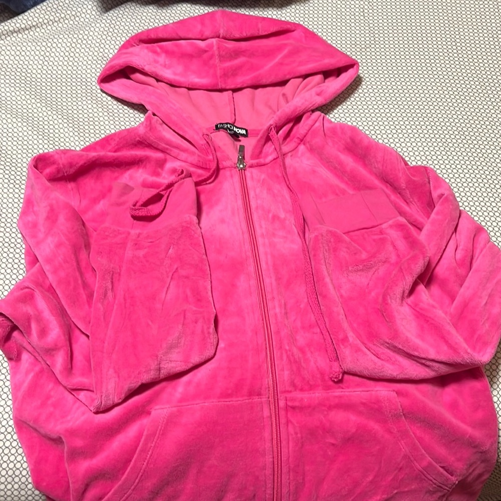 Velour Set Pink 1X